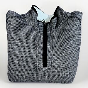 Orvis 1/4 Zip Sherpa Lined Pullover Men XXL Heather Gray Sweater Outdoor